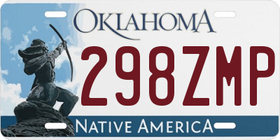 OK license plate 298ZMP