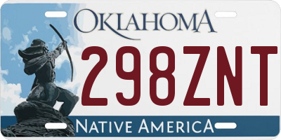 OK license plate 298ZNT