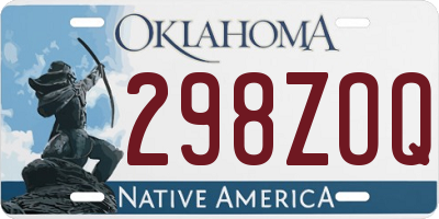 OK license plate 298ZOQ