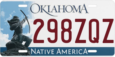 OK license plate 298ZQZ