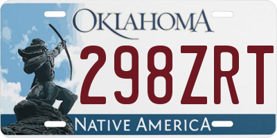 OK license plate 298ZRT