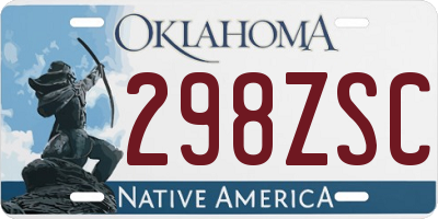 OK license plate 298ZSC