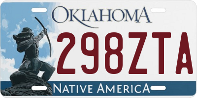 OK license plate 298ZTA