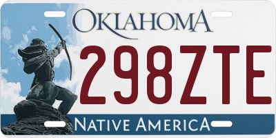 OK license plate 298ZTE