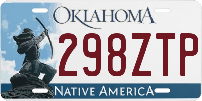 OK license plate 298ZTP