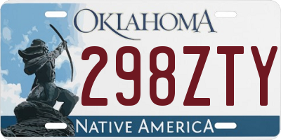 OK license plate 298ZTY