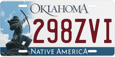 OK license plate 298ZVI