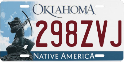 OK license plate 298ZVJ