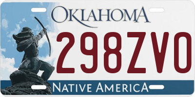 OK license plate 298ZVO