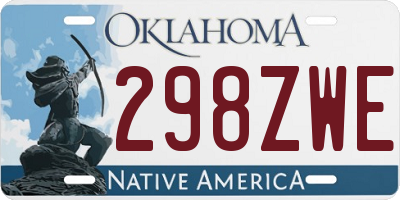 OK license plate 298ZWE