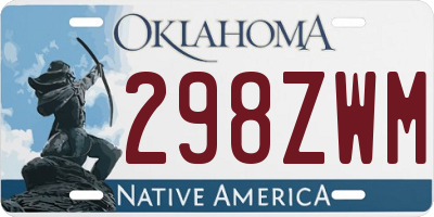 OK license plate 298ZWM