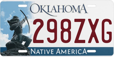 OK license plate 298ZXG