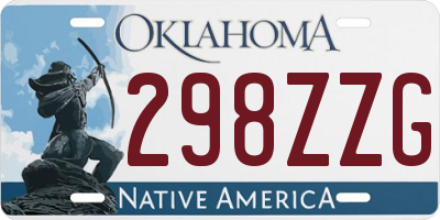 OK license plate 298ZZG