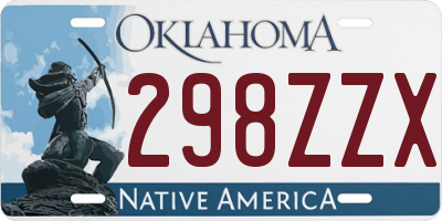 OK license plate 298ZZX