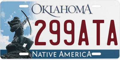 OK license plate 299ATA
