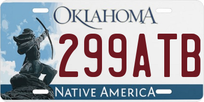 OK license plate 299ATB