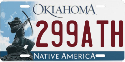 OK license plate 299ATH