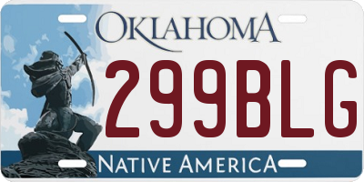 OK license plate 299BLG