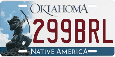 OK license plate 299BRL