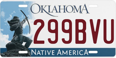 OK license plate 299BVU