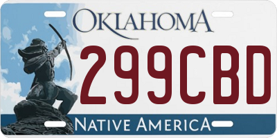 OK license plate 299CBD