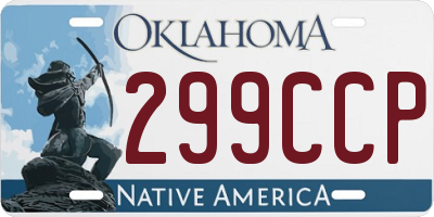 OK license plate 299CCP