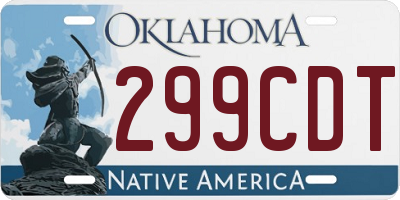 OK license plate 299CDT