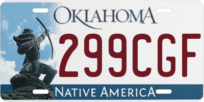OK license plate 299CGF