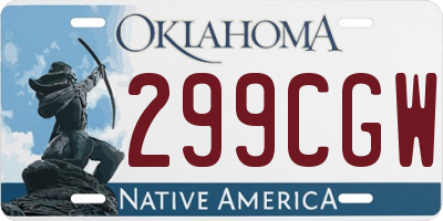 OK license plate 299CGW