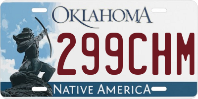OK license plate 299CHM