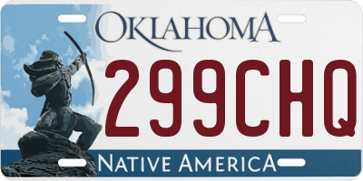 OK license plate 299CHQ