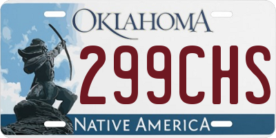 OK license plate 299CHS