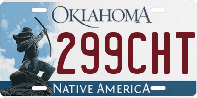 OK license plate 299CHT