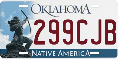 OK license plate 299CJB