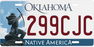 OK license plate 299CJC