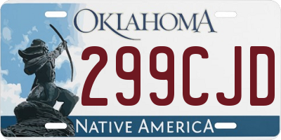 OK license plate 299CJD