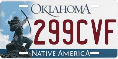 OK license plate 299CVF