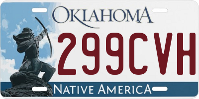 OK license plate 299CVH