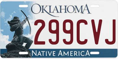 OK license plate 299CVJ