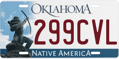 OK license plate 299CVL
