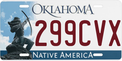 OK license plate 299CVX