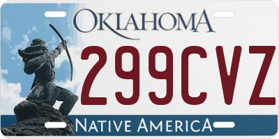 OK license plate 299CVZ