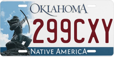 OK license plate 299CXY