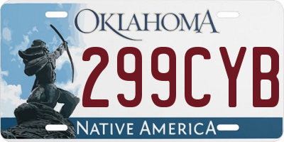 OK license plate 299CYB