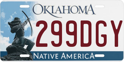 OK license plate 299DGY