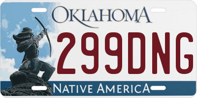 OK license plate 299DNG