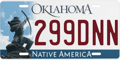 OK license plate 299DNN