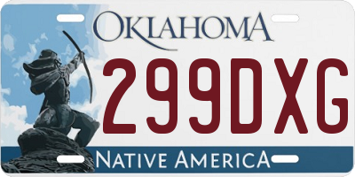 OK license plate 299DXG