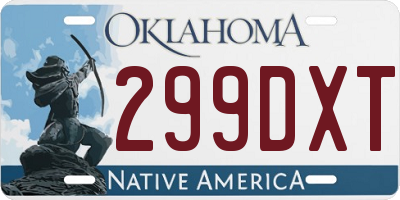 OK license plate 299DXT