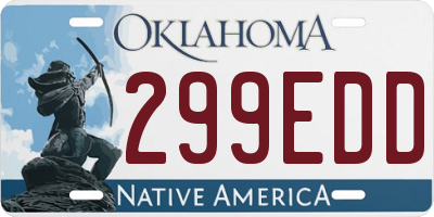 OK license plate 299EDD